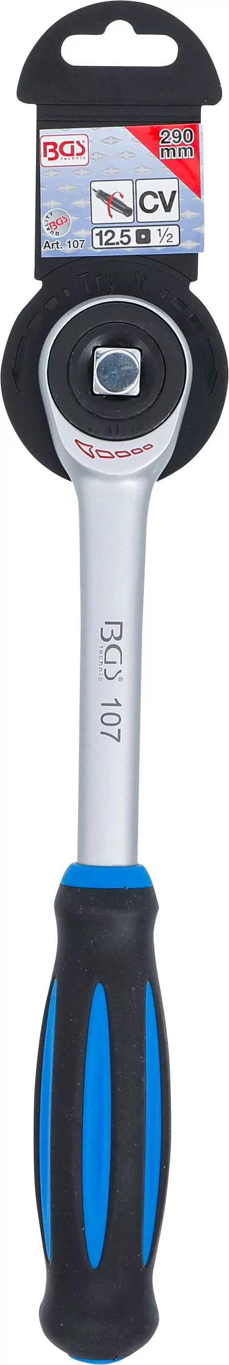 Umschaltknarre mit Drehgriff | Abtrieb Außenvierkant 12,5 mm (1/2")