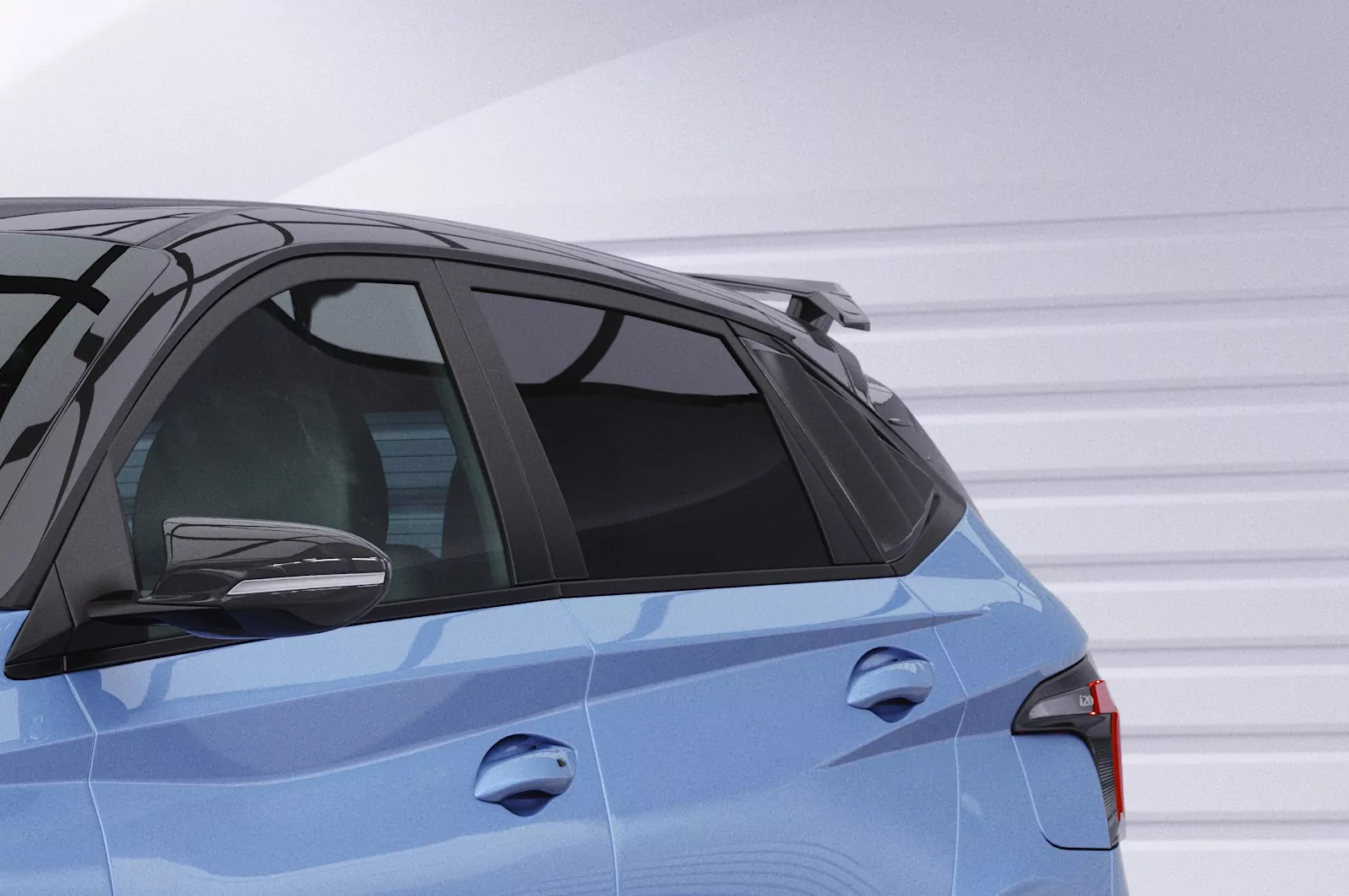 Seitenscheibenblenden für Hyundai I20 (BC3) SSB030 Schwarz Strukturiert