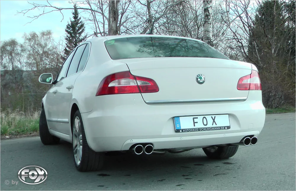 Skoda Superb 3T Frontantrieb  Endschalldämpfer rechts/links - 2x80 Typ 16 rechts/links