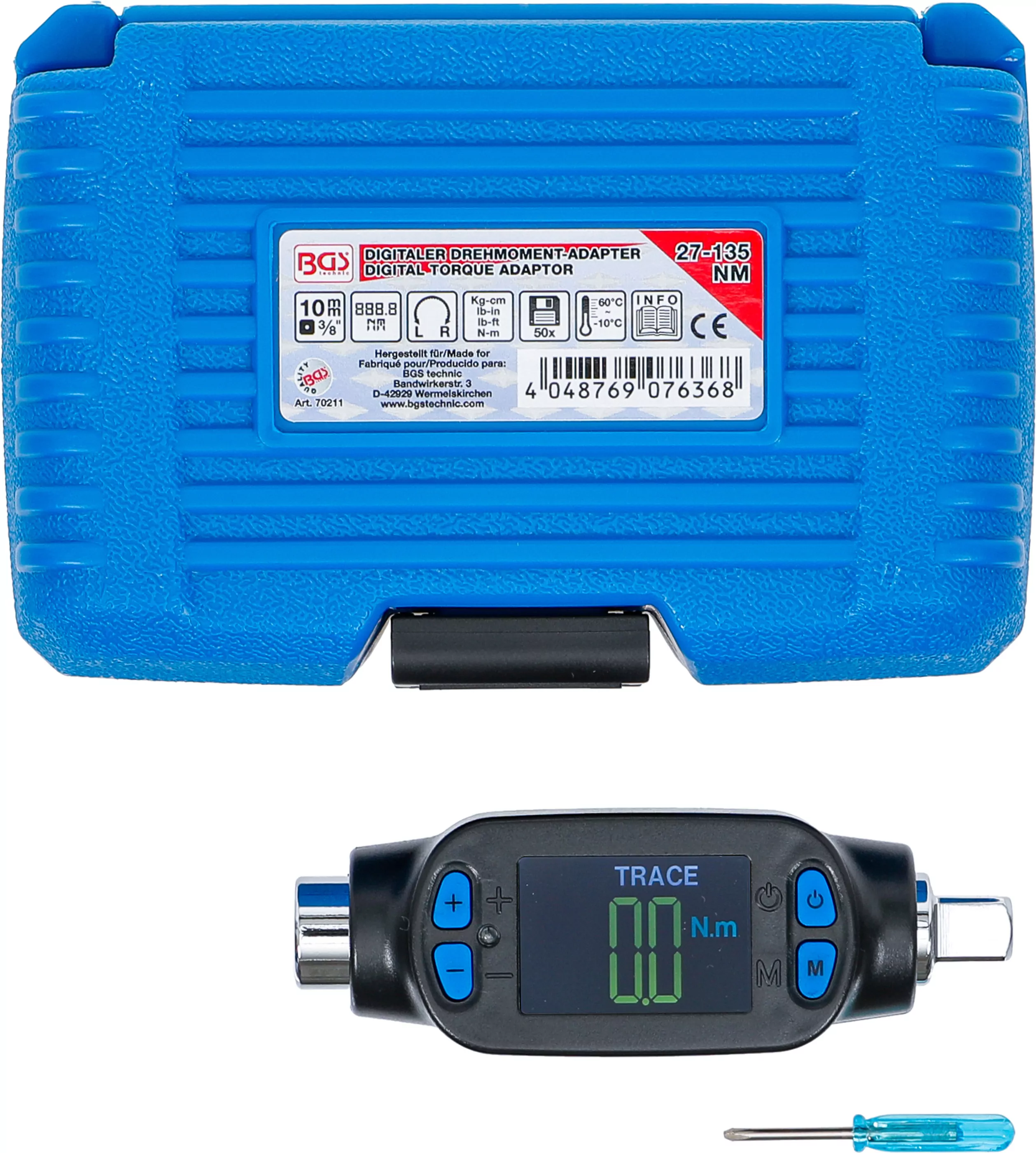 Digitaler Drehmoment-Adapter | 10 mm (3/8") | 27 - 135 Nm