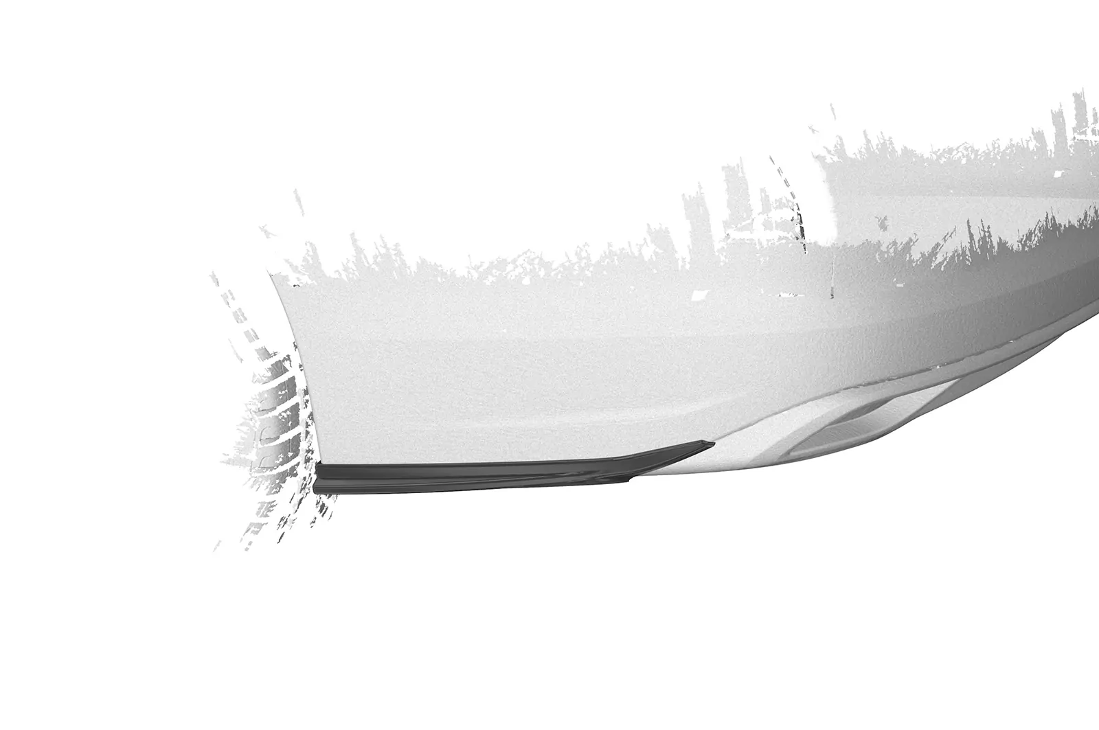 Heckansatz für VW Golf 8 (Typ CD) HA414 Schwarz Strukturiert