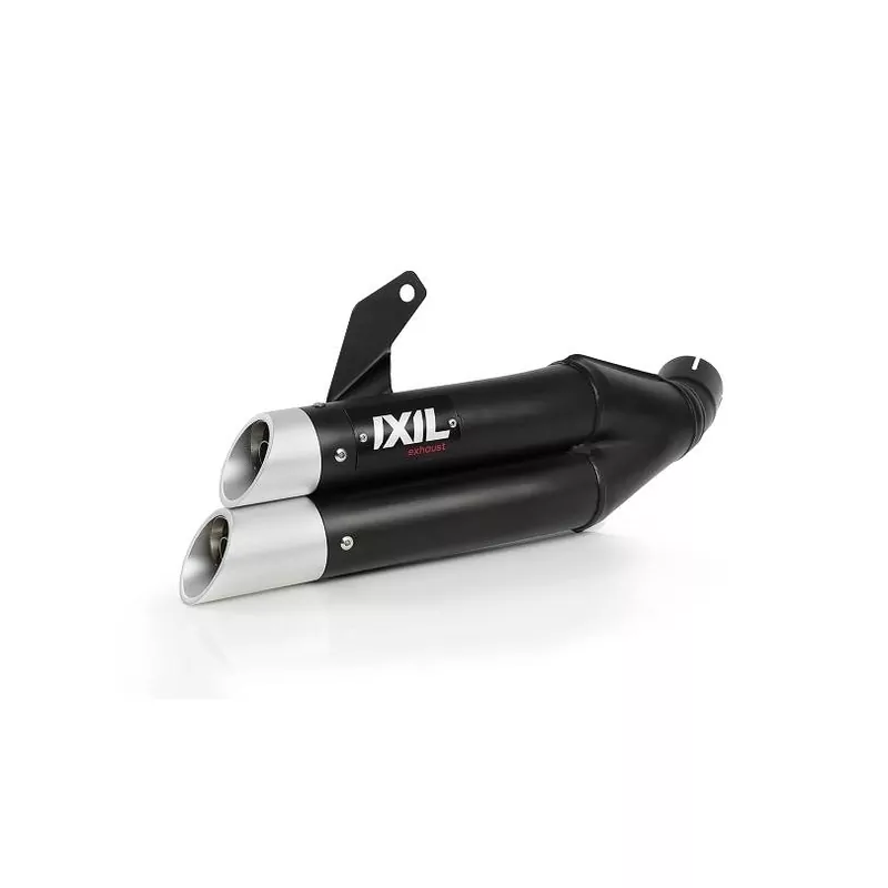 IXIL Hyperlow Full Exhaust System Stainless Steel Black / Aluminium Polished - Kawasaki Z650/Ninja 650 - XK7356XB
