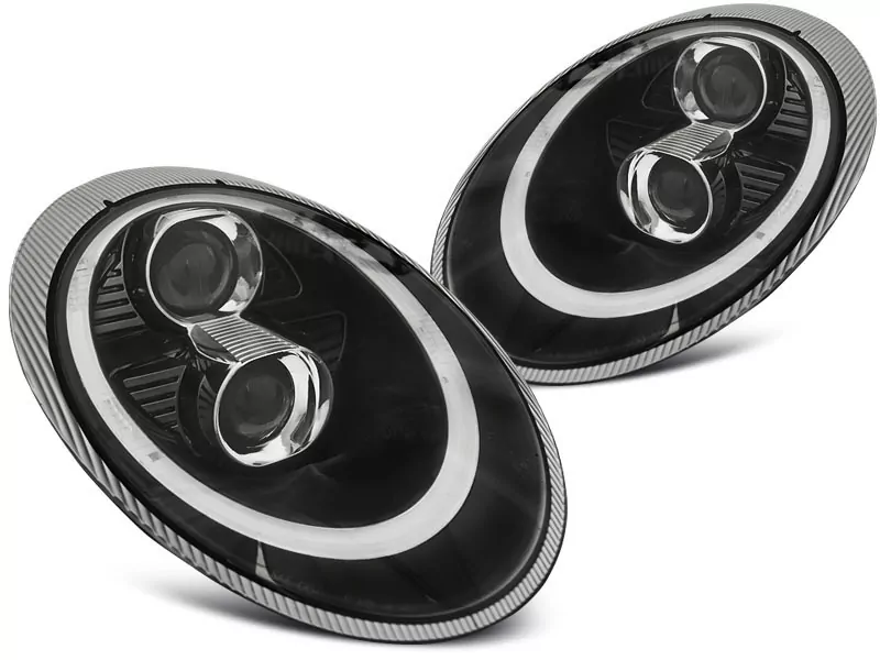 XENON HEADLIGHTS TUBE LIGHT BLACK fits PORSCHE 911 (997) 04-09