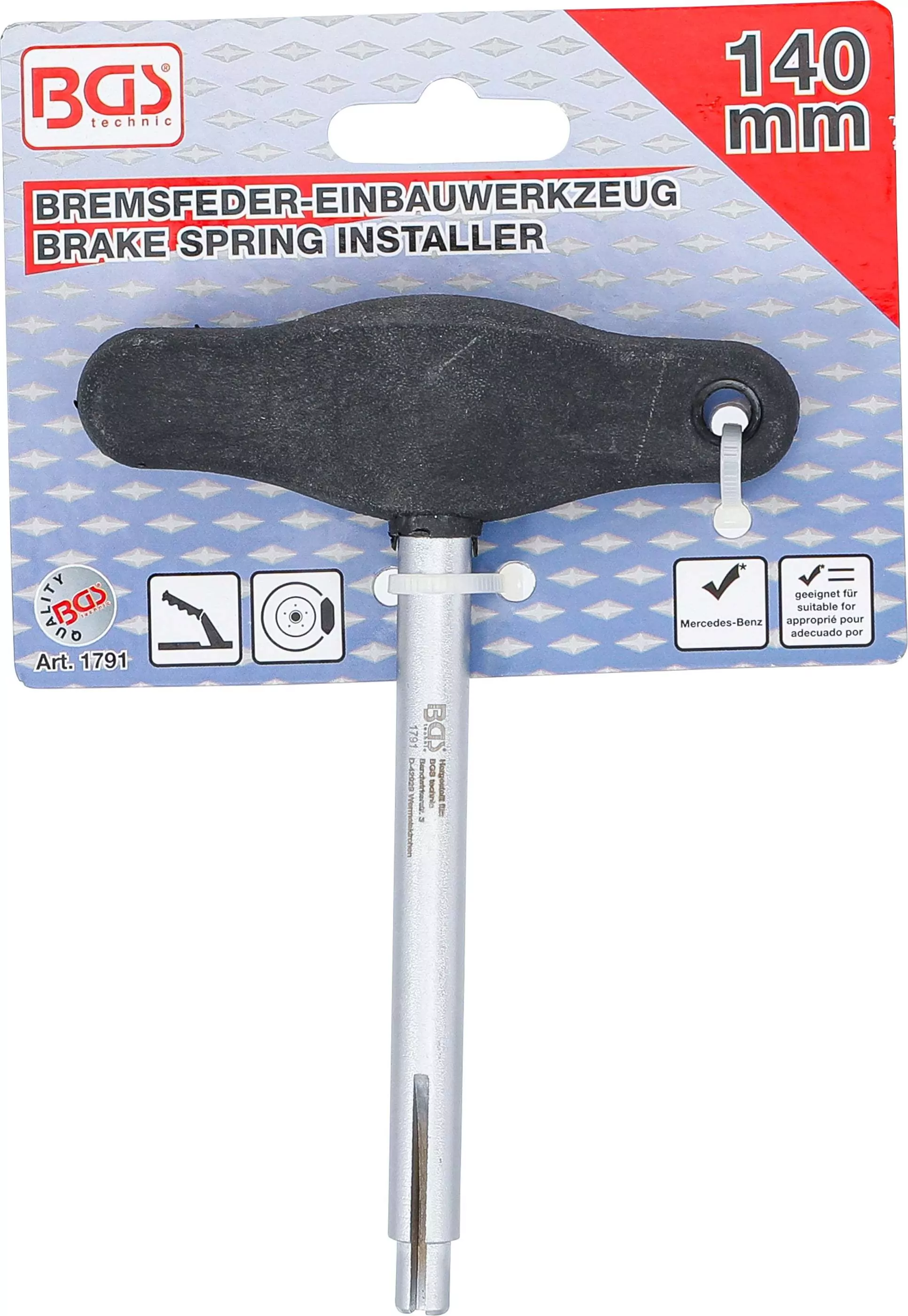 Bremsfeder-Einbauwerkzeug | für Mercedes-Benz-Parkbremse | 140 mm