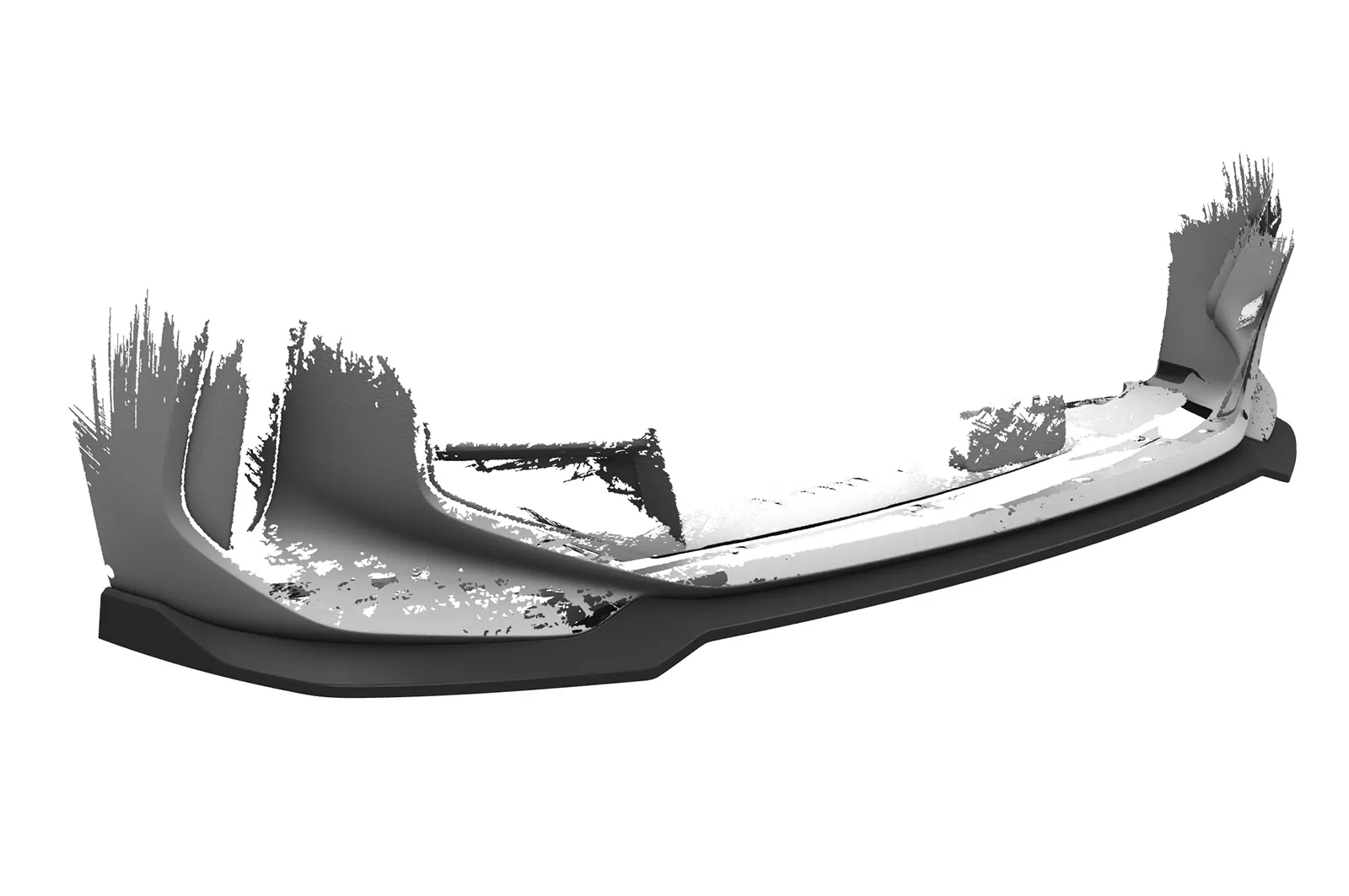 Cup-Spoilerlippe mit ABE für BMW 1er F40 M-Paket CSL621 Schwarz Strukturiert