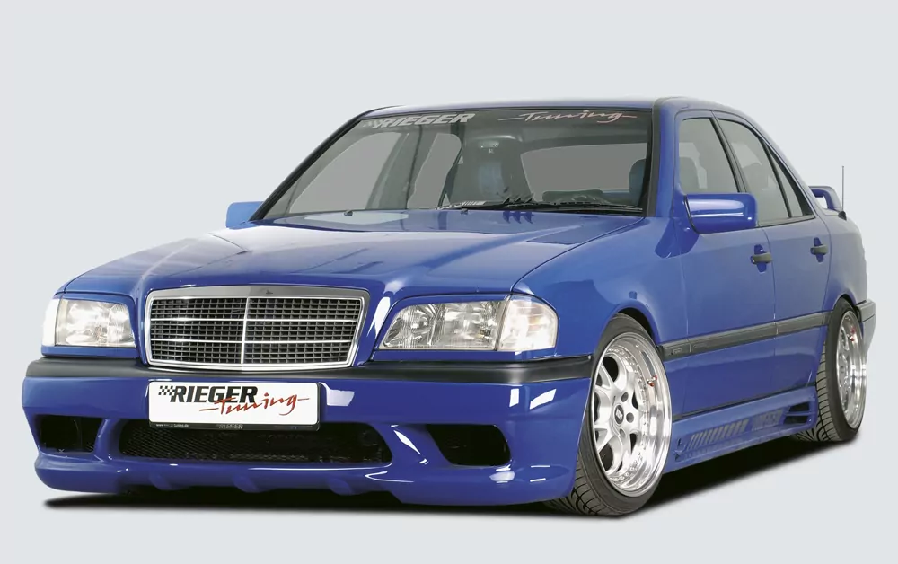 Rieger Spoilerstoßstange für Mercedes C-Klasse (W202) - Lim.  inkl. ABS-Träger carbon optik