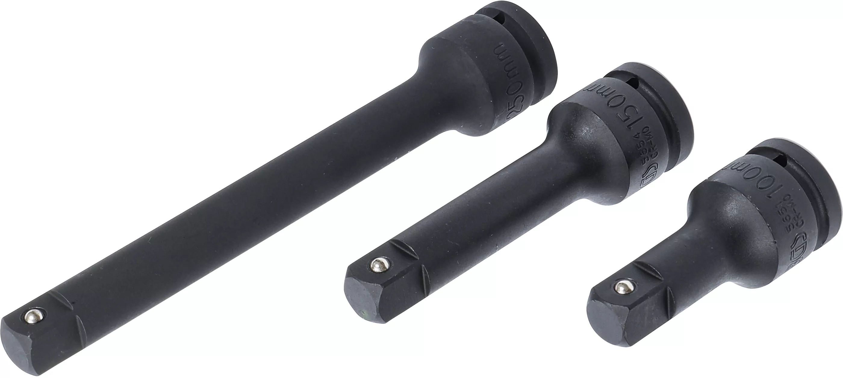 Kraft-Verlängerungs-Satz | Außen-/Innenvierkant 20 mm (3/4") | 3-tlg.