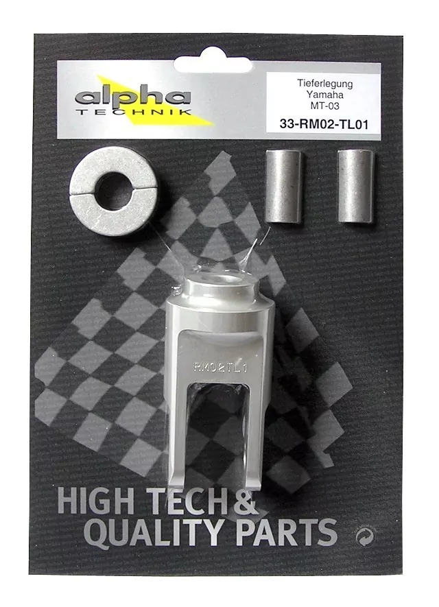 alpha Technik Tieferlegungssatz 30mm für Yamaha MT03 Typ RM02 Modelljahr 2006-
