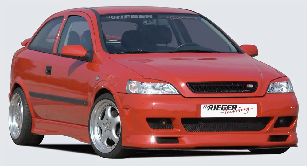 Rieger Spoilerstoßstange für Opel Astra G - Stufenheck  -> nicht für eckige NSW carbon optik