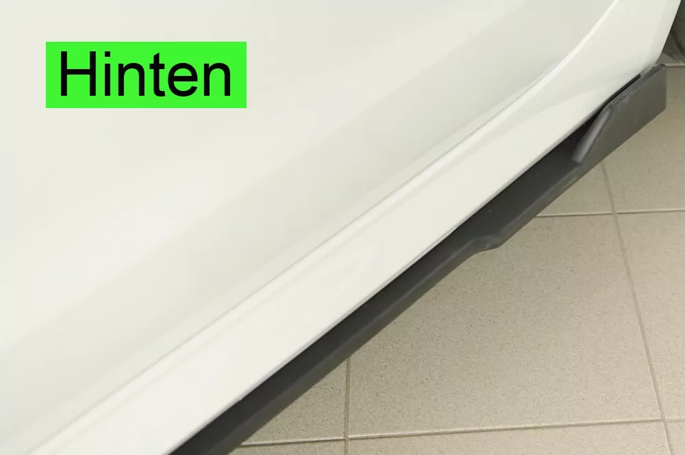 Rieger Seitenschweller links ansatz (2-tlg.) matt schwarz für Audi A6 S6 (4G/C7) Lim. 09.14- (ab Facelift)