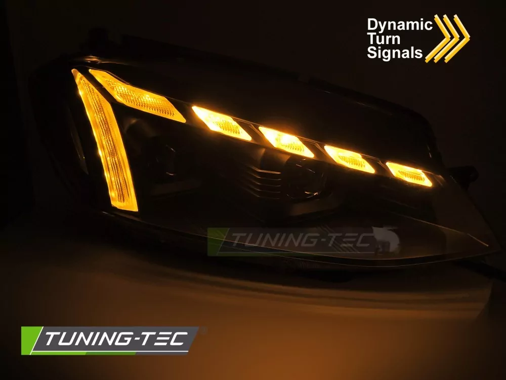 Full Led Headlights Light Black Drl Seq Fits Vw Golf 7 17-19