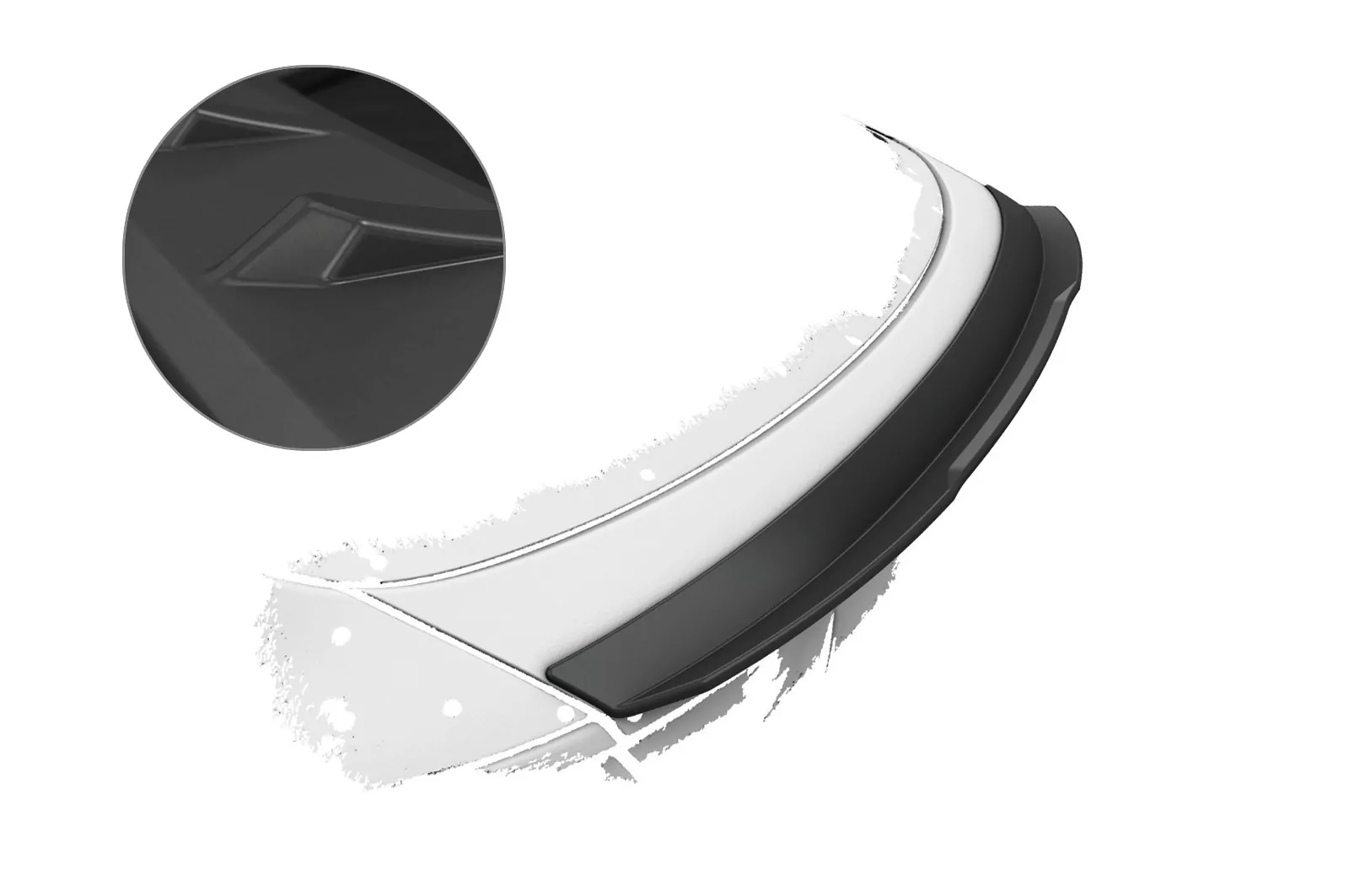 Heckflügel mit ABE für Kia Pro Ceed (CD) Lackierfreundlich (schwarz matt)