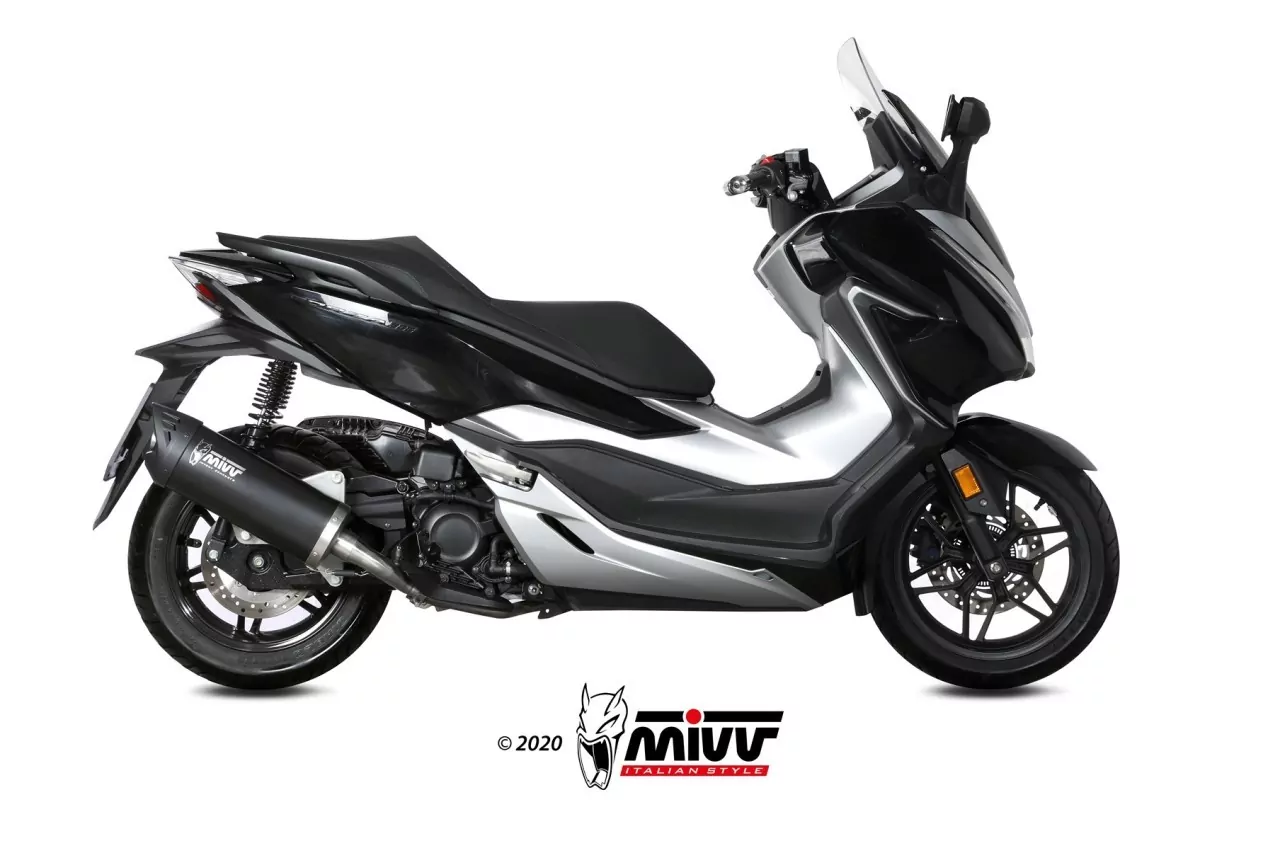 MIVV MOVER Edelstahl Schwarz Inkl. Kat HONDA FORZA 300 2018 > 2020
