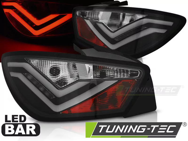Led Bar Tail Lights Black Fits Seat Ibiza 6j 3d 06.08-12