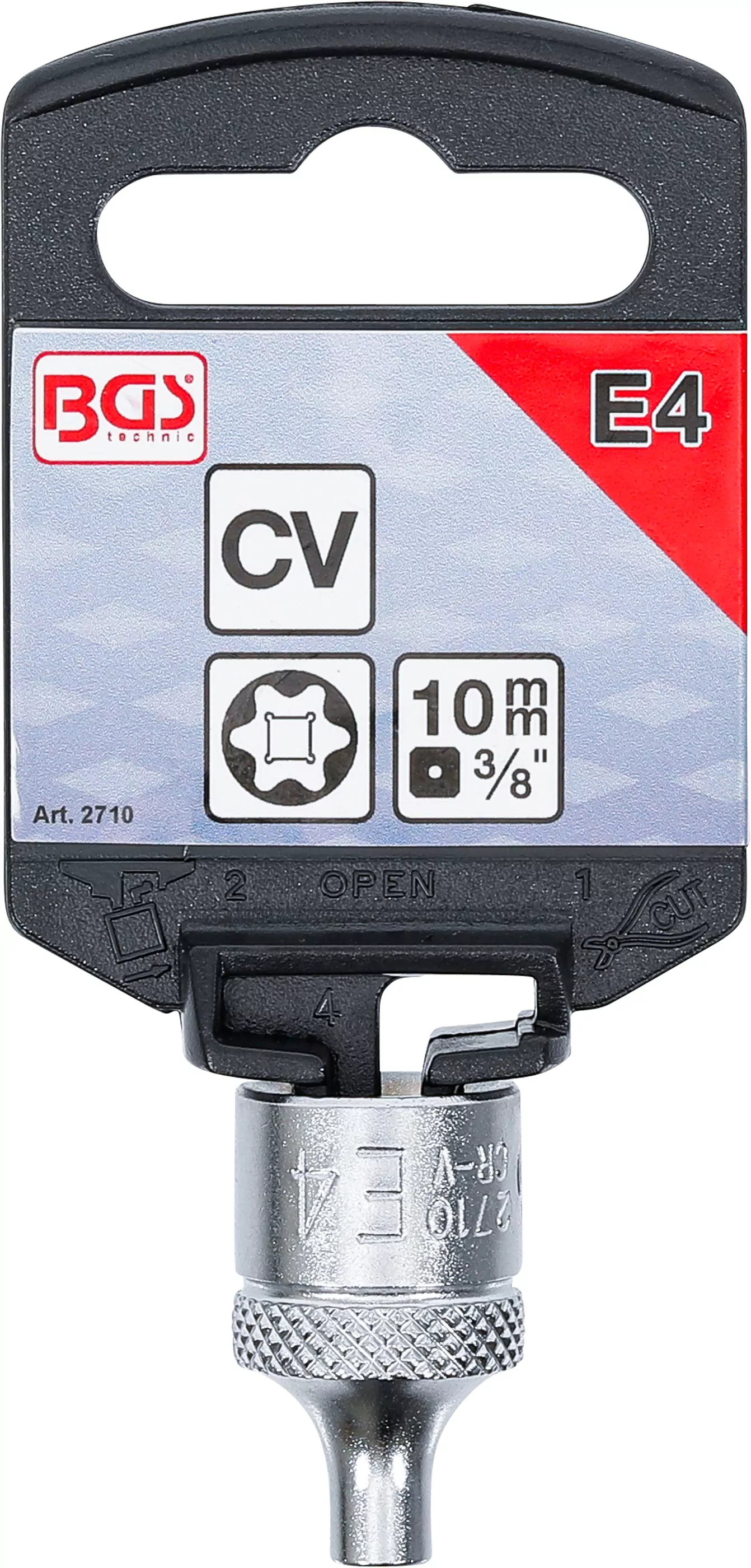 Steckschlüssel-Einsatz E-Profil | Antrieb Innenvierkant 10 mm (3/8") | SW E4