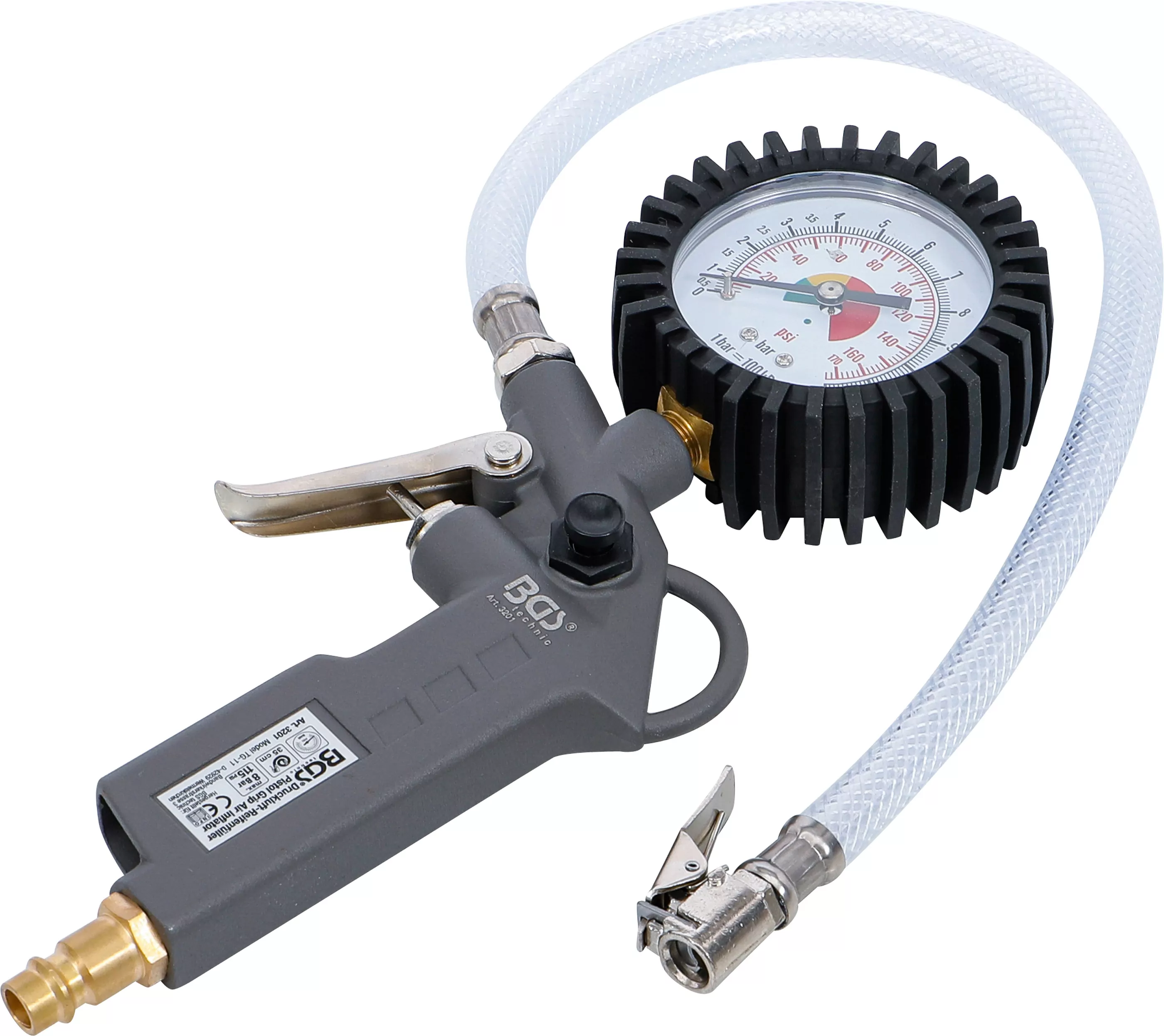 Druckluft-Reifenfüllpistole | 0 - 8 bar