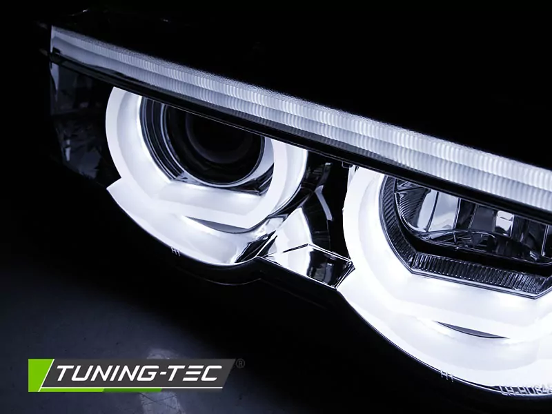 HEADLIGHTS ANGEL EYES LED 3D CHROME fits BMW E38 94-01
