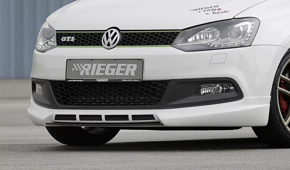 Rieger Spoilerlippe für VW Polo 6 GTI (6R) - 3-tür. 05.10-01.14 (bis Facelift) carbon optik