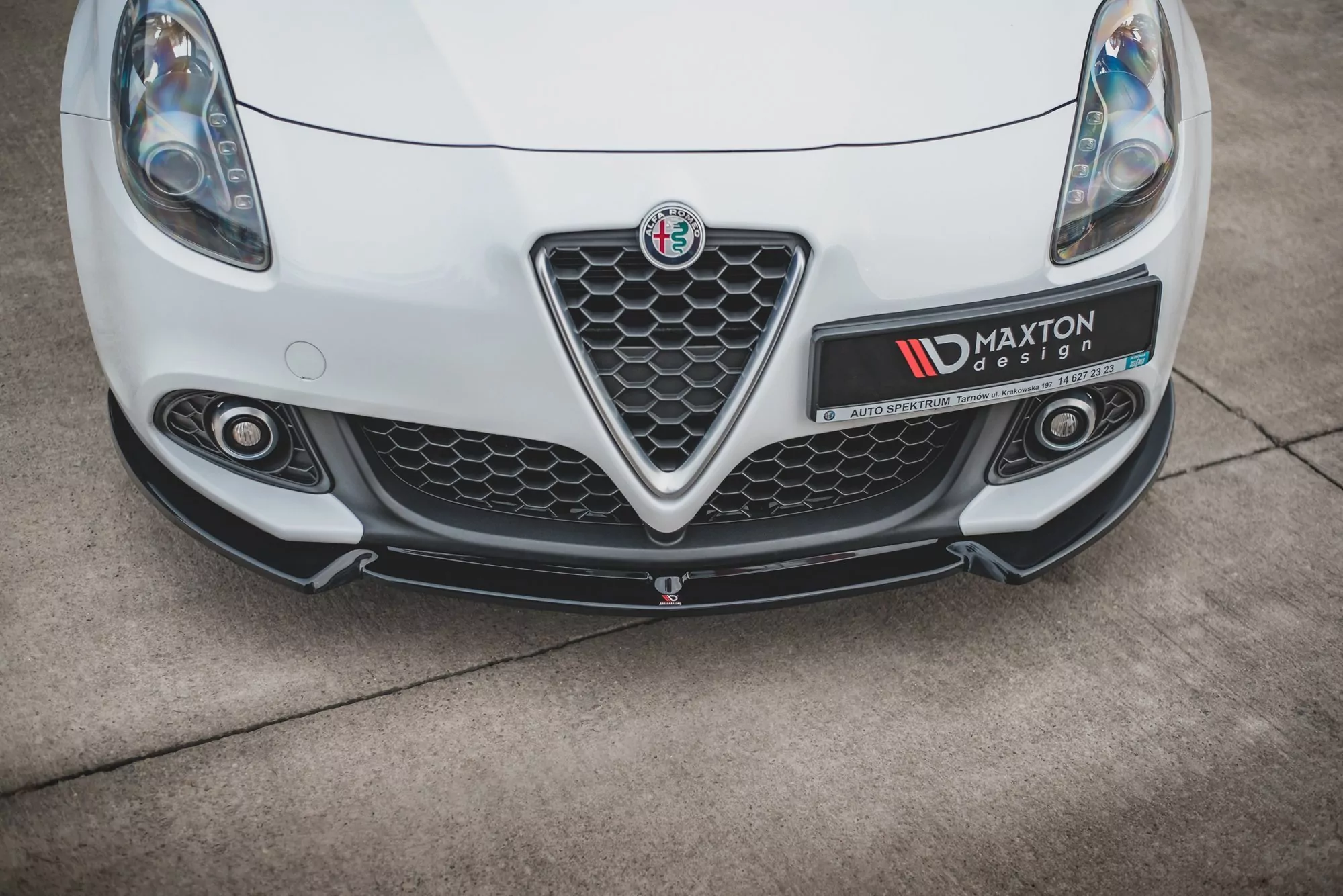 Front Ansatz V.2 Für Alfa Romeo Giulietta Facelift Schwarz Hochglanz
