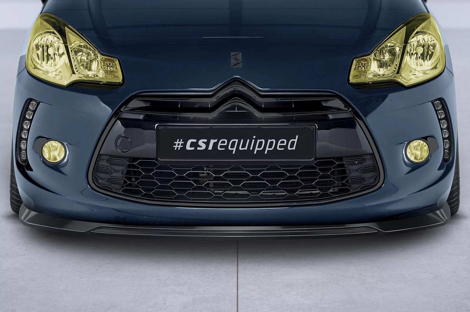 Cup-Spoilerlippe mit ABE für Citroen DS3 CSL518 Schwarz Strukturiert