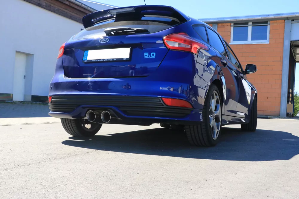 Ford Focus III ST Fließheck  Endschalldämpfer quer Ausgang mittig - 2x100 Typ 25 mittig