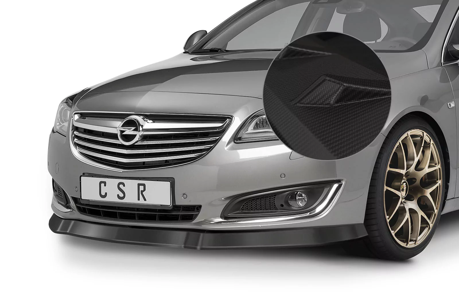 Cup-Spoilerlippe mit ABE für Opel Insignia A CSL131-M Carbon Look (matt)