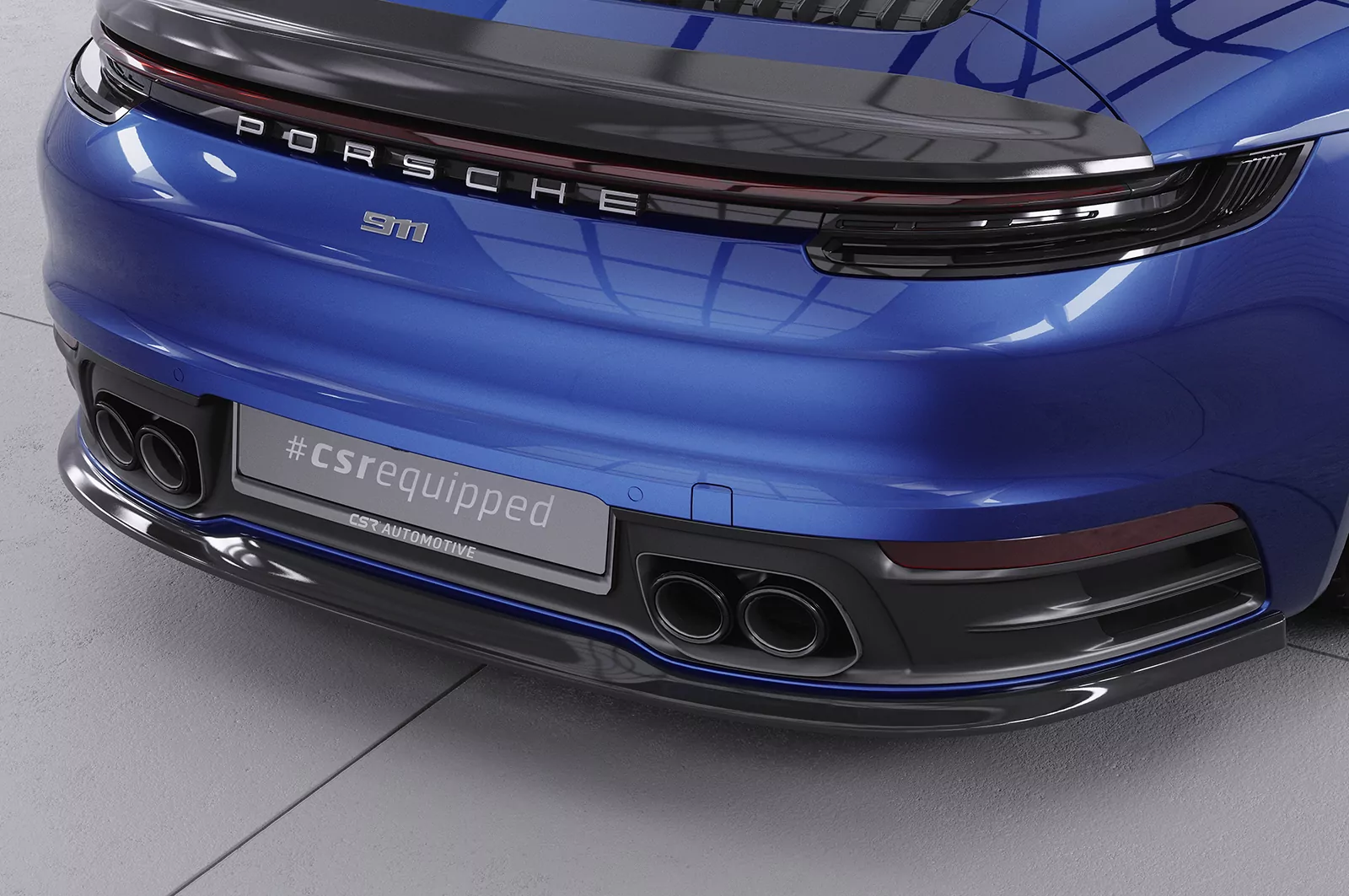 Heckansatz für Porsche 911/992 HA257 Strukturiert (schwarz matt)