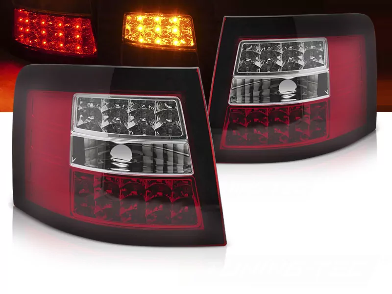 Led Tail Lights Red White Fits Audi A6 05.97-05.04 Avant