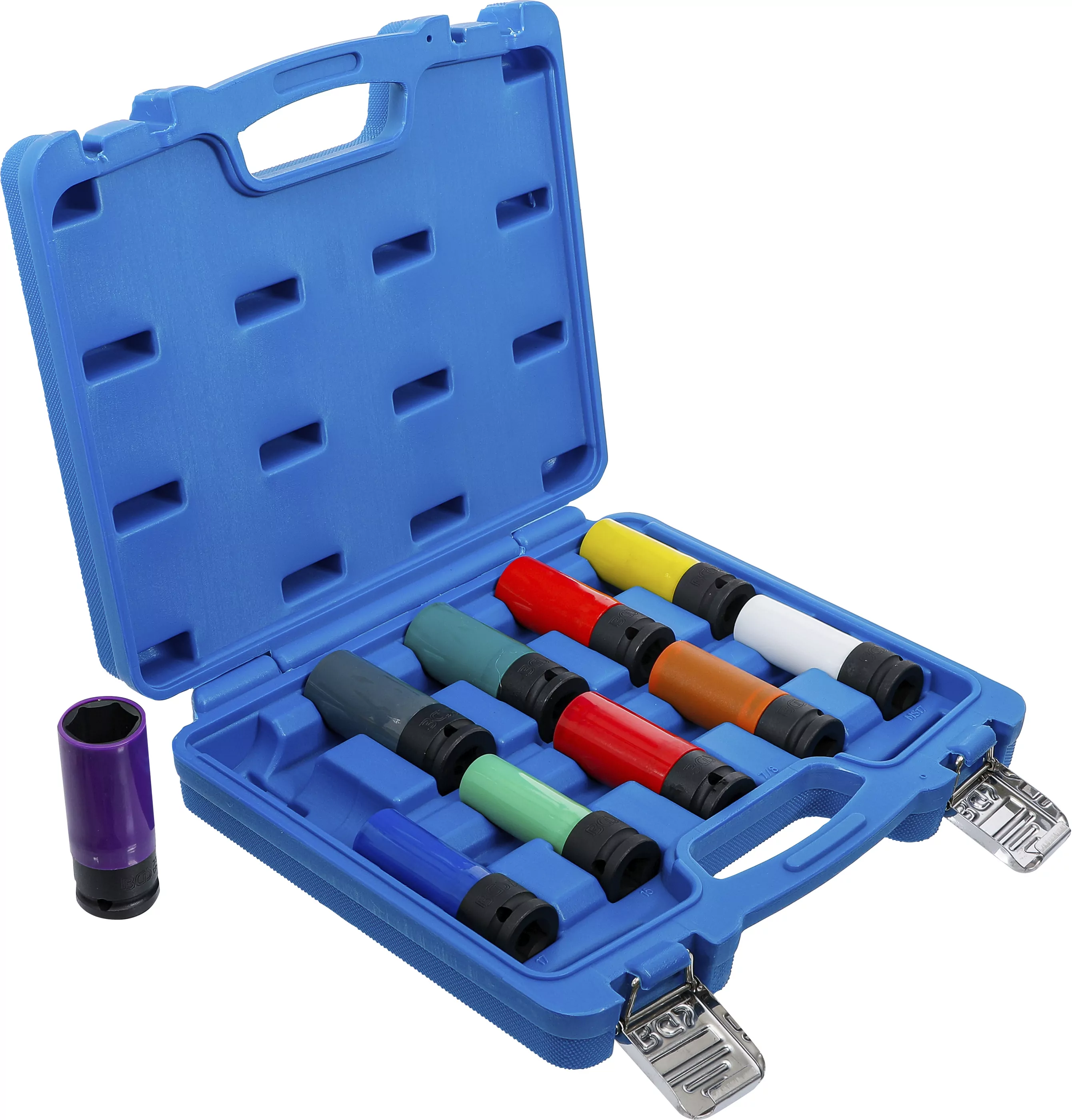 Kraft-Schoneinsatz-Satz | Antrieb Innenvierkant 12,5 mm (1/2") | SW 15 - 24 mm und Spezial-Radschrauben | 10-tlg.