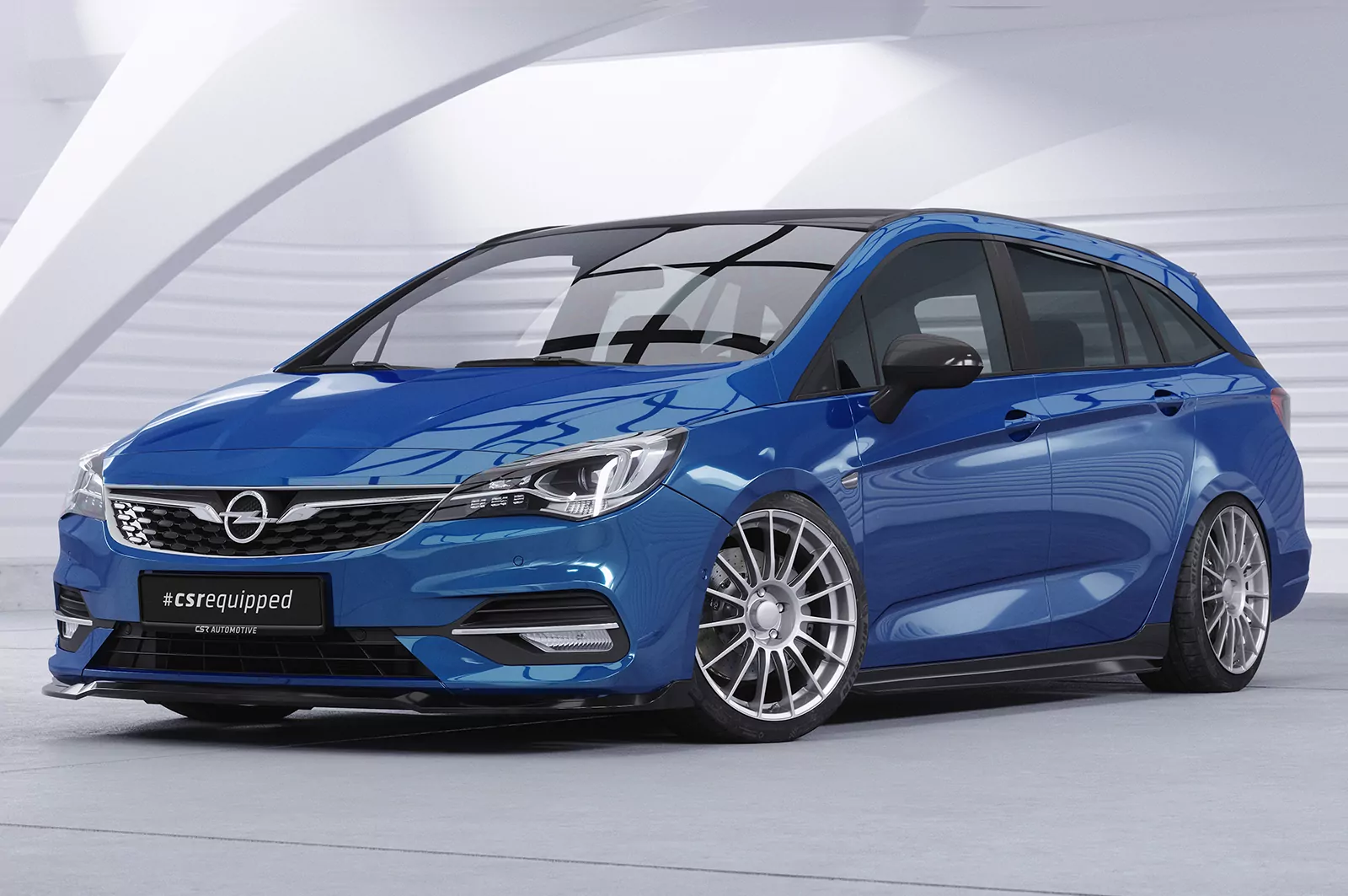 Cup-Spoilerlippe mit ABE für Opel Astra K CSL601 Schwarz Strukturiert