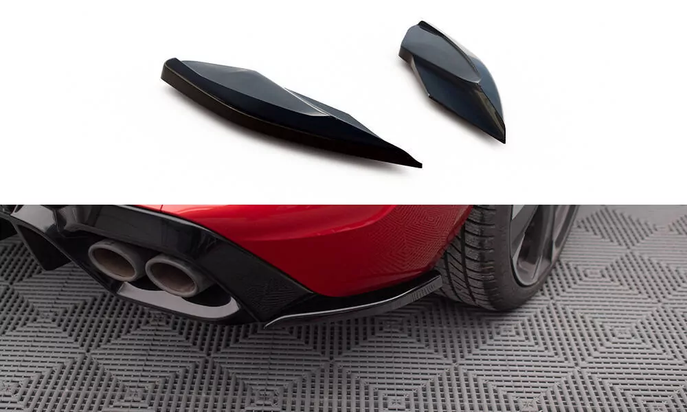 Heck Ansatz Flaps Diffusor V.2 Für Cupra Leon Hatchback Mk1 Schwarz Hochglanz