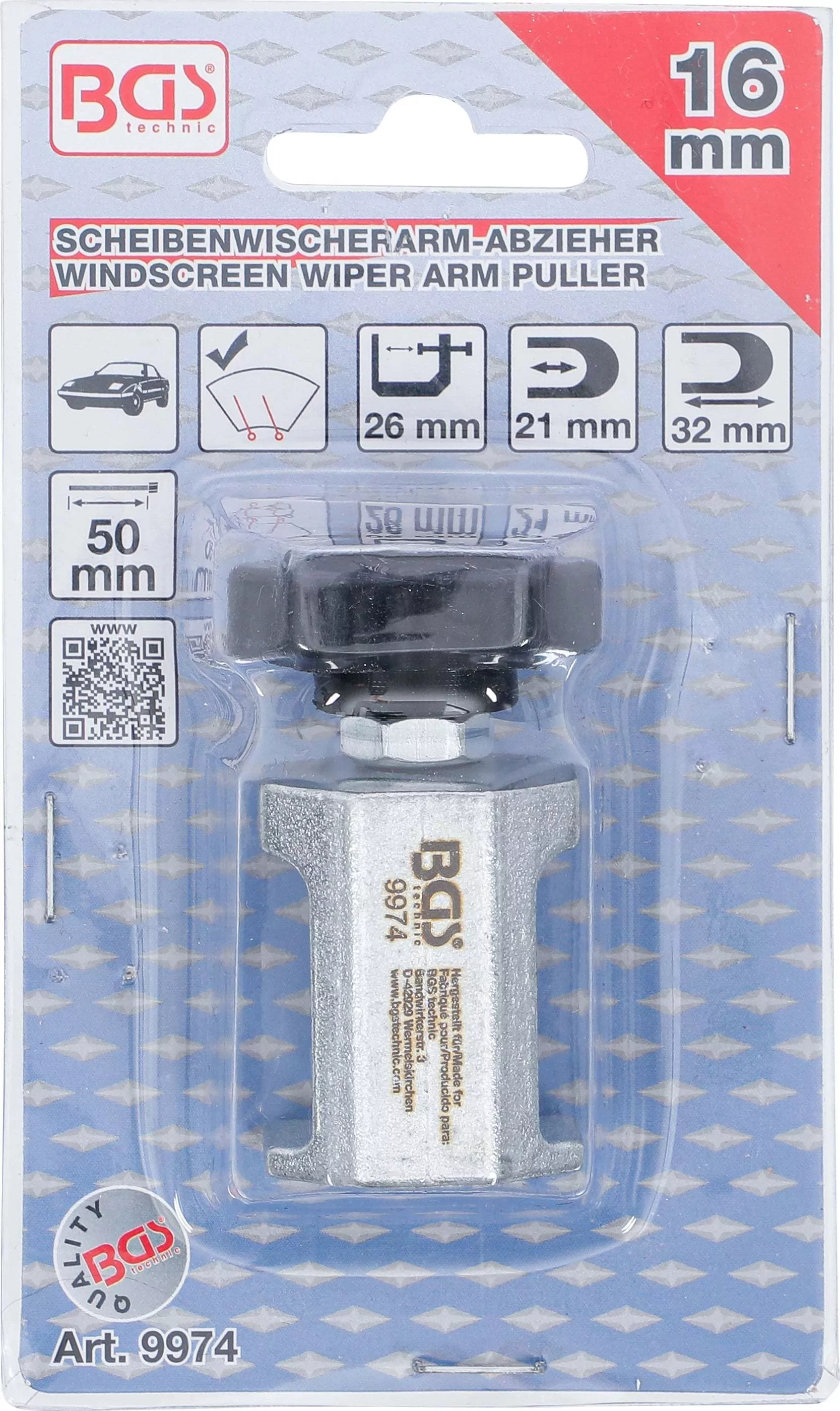 Scheibenwischerarm-Abzieher | 16 mm