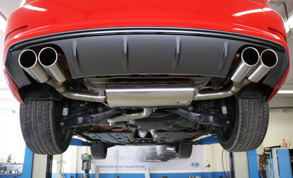 Audi A3 - 8V Limousine "mit S-Line oder S3 Stoßstange"  Endschalldämpfer quer Ausgang rechts/links - 2x80 Typ 16 rechts/links