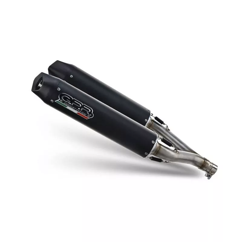 Aprilia Shiver 750 Gt 2007-2016, Furore Nero, Dual Homologated legal slip-on exhaust including removable db killers and link pip