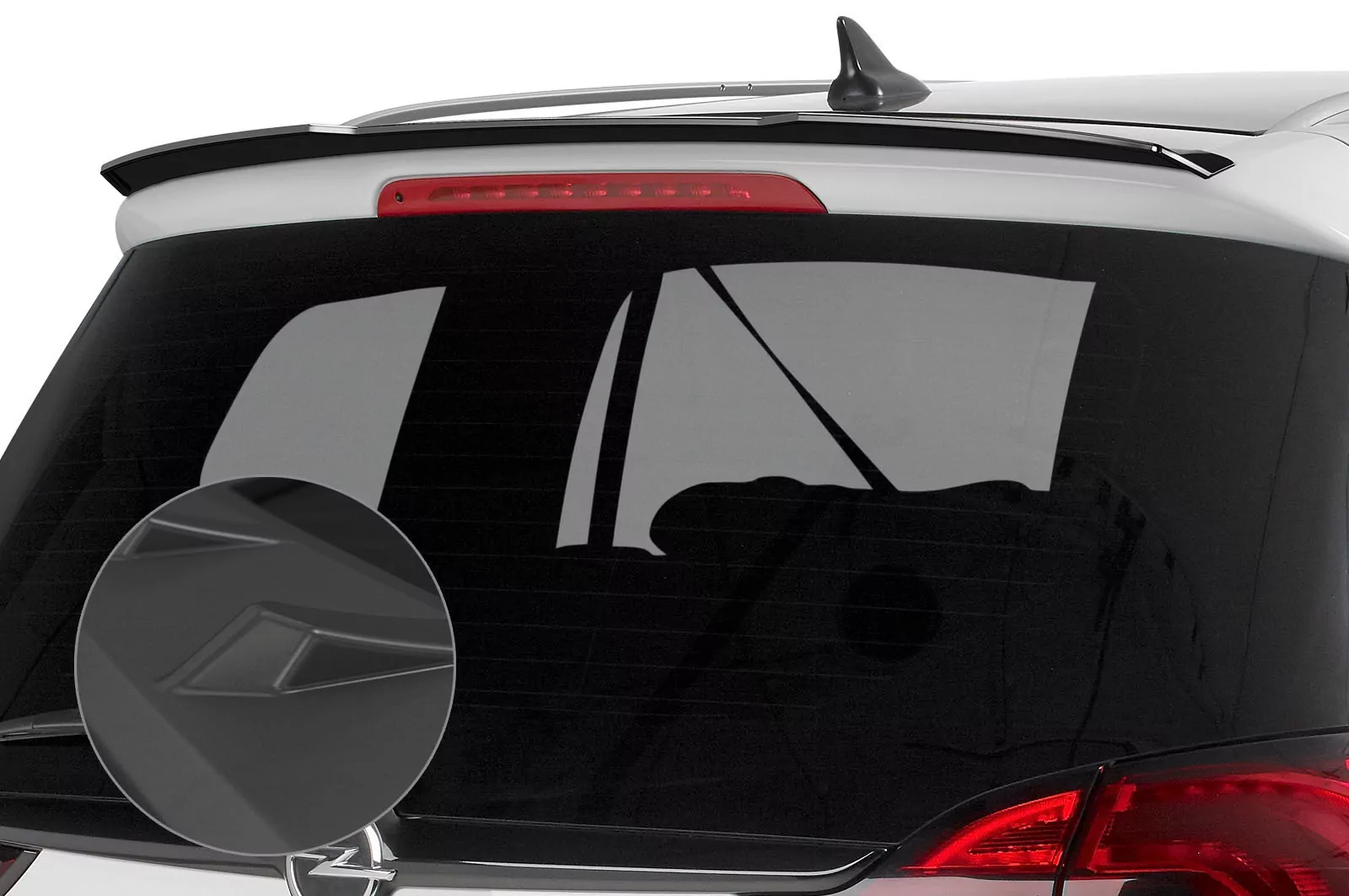 Heckflügel mit ABE für Opel Zafira C Tourer Lackierfreundlich (schwarz matt)