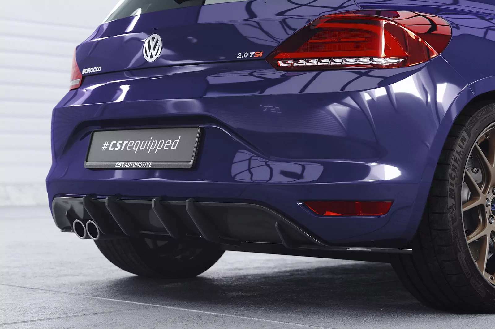 Racing Diffusor / Heckansatz für VW Scirocco 3 HA349