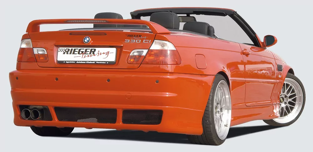 Rieger Heckschürze M3-Look für BMW 3er E46 - Cabrio 02.98-12.01 (bis Facelift) carbon optik