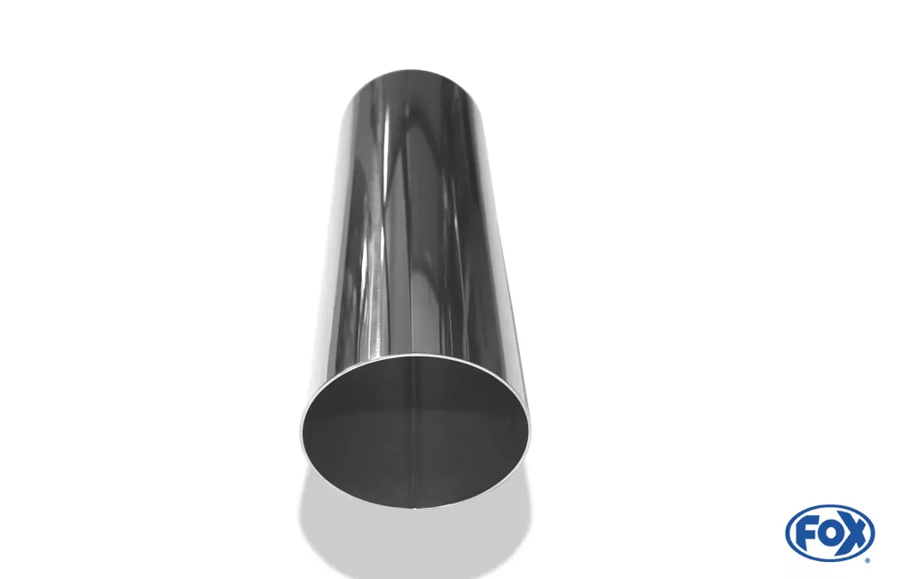 Anschweißendrohr Typ 14  Ø 80 mm / Länge: 300 mm - rund / uneingerollt / 15° abgeschrägt / ohne Absorber