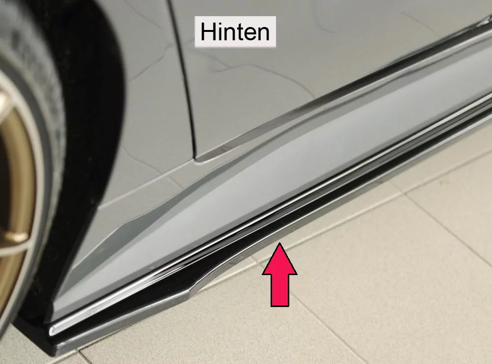 Rieger Seitenschweller rechts ansatz glanz schwarz für BMW i4 M G26  (G4C) Gran Coupé (5-tür.) 11.21-