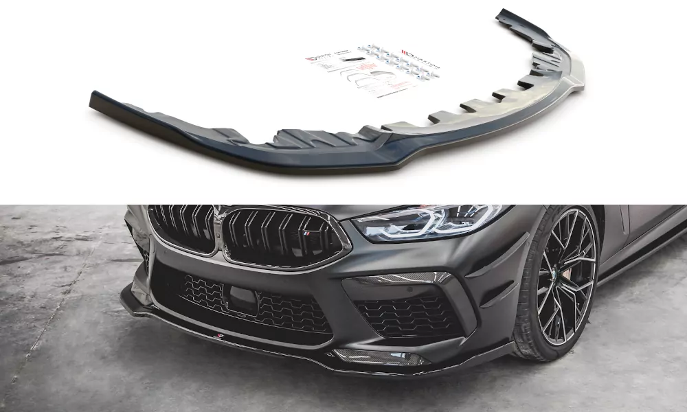 Front Ansatz V.2 Für BMW M8  Gran Coupe F93 / Coupe F92 Schwarz Hochglanz