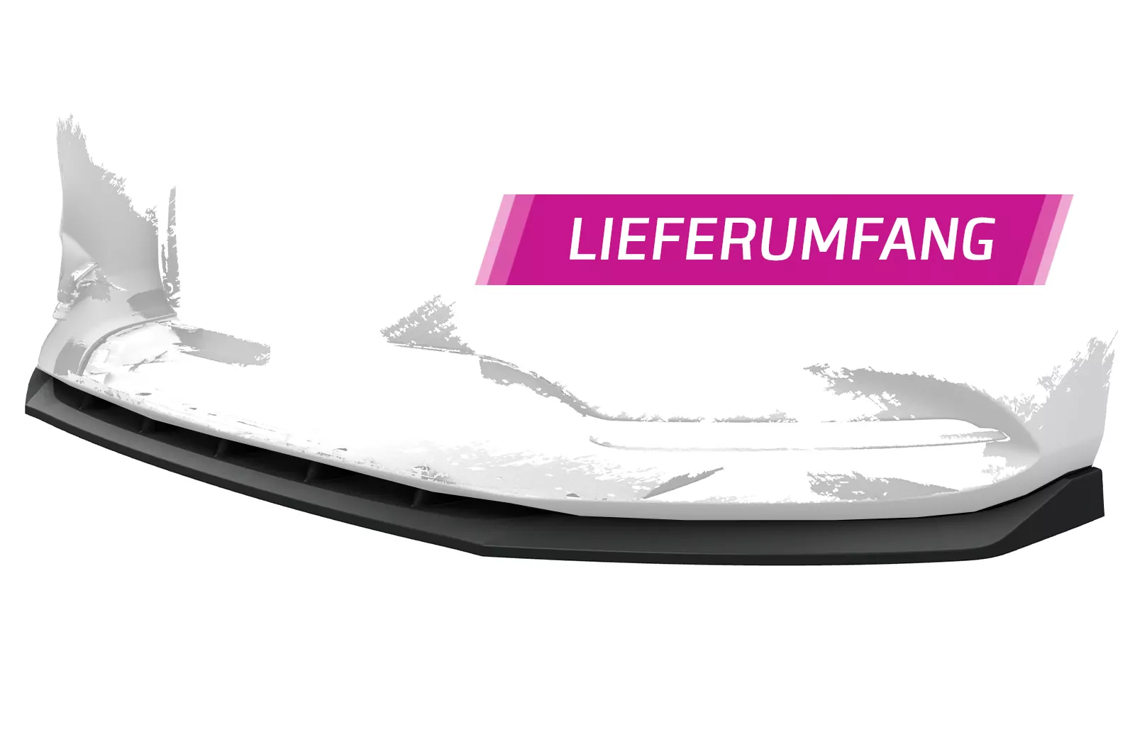 Cup-Spoilerlippe mit ABE für Mazda 6 (Typ GL) CSL657 Schwarz Strukturiert