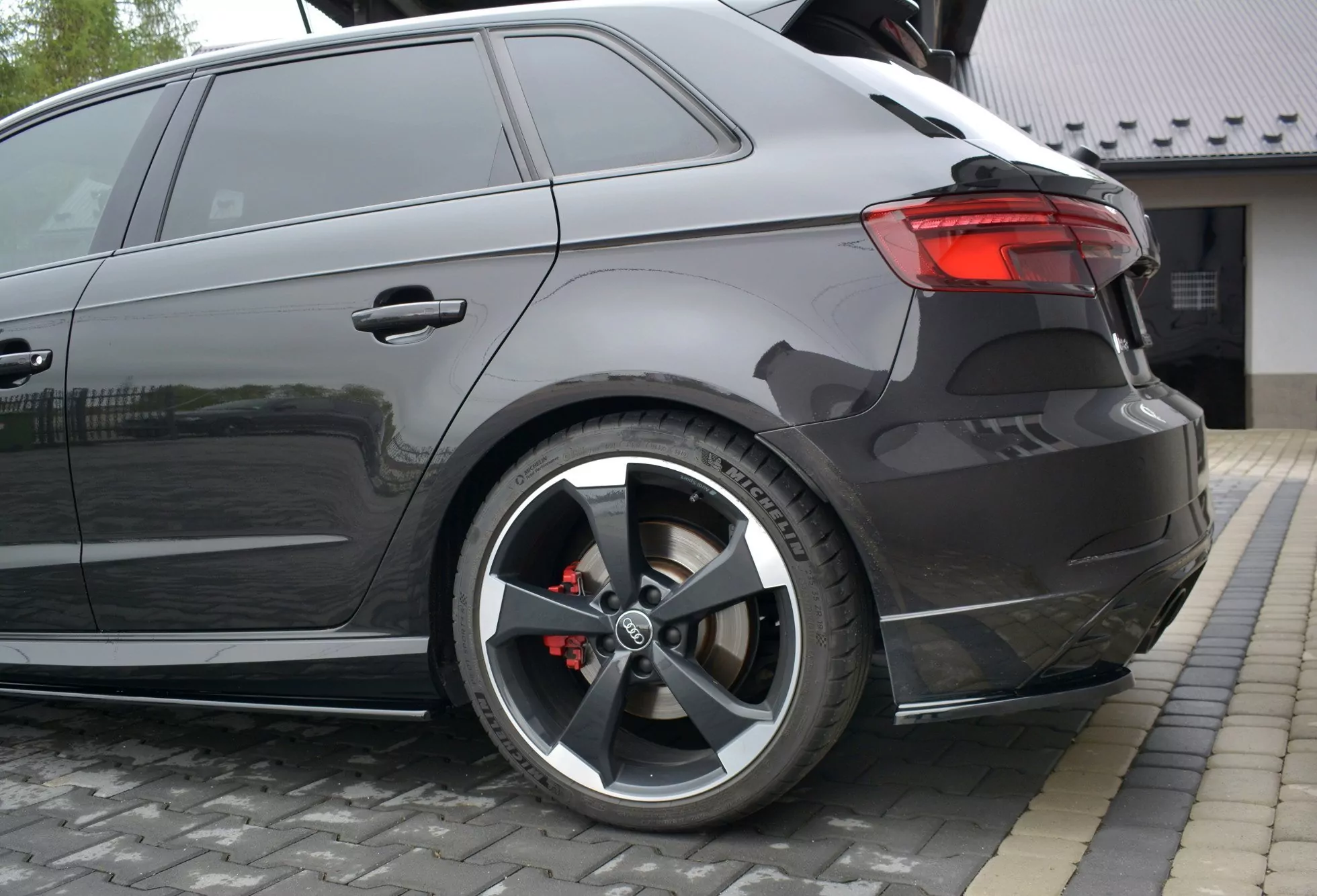 Heck Ansatz Flaps Diffusor Passend Für Diffusor Passend Für Audi RS3 8V FL Sportback Schwarz Hochglanz Schwarz Hochglanz