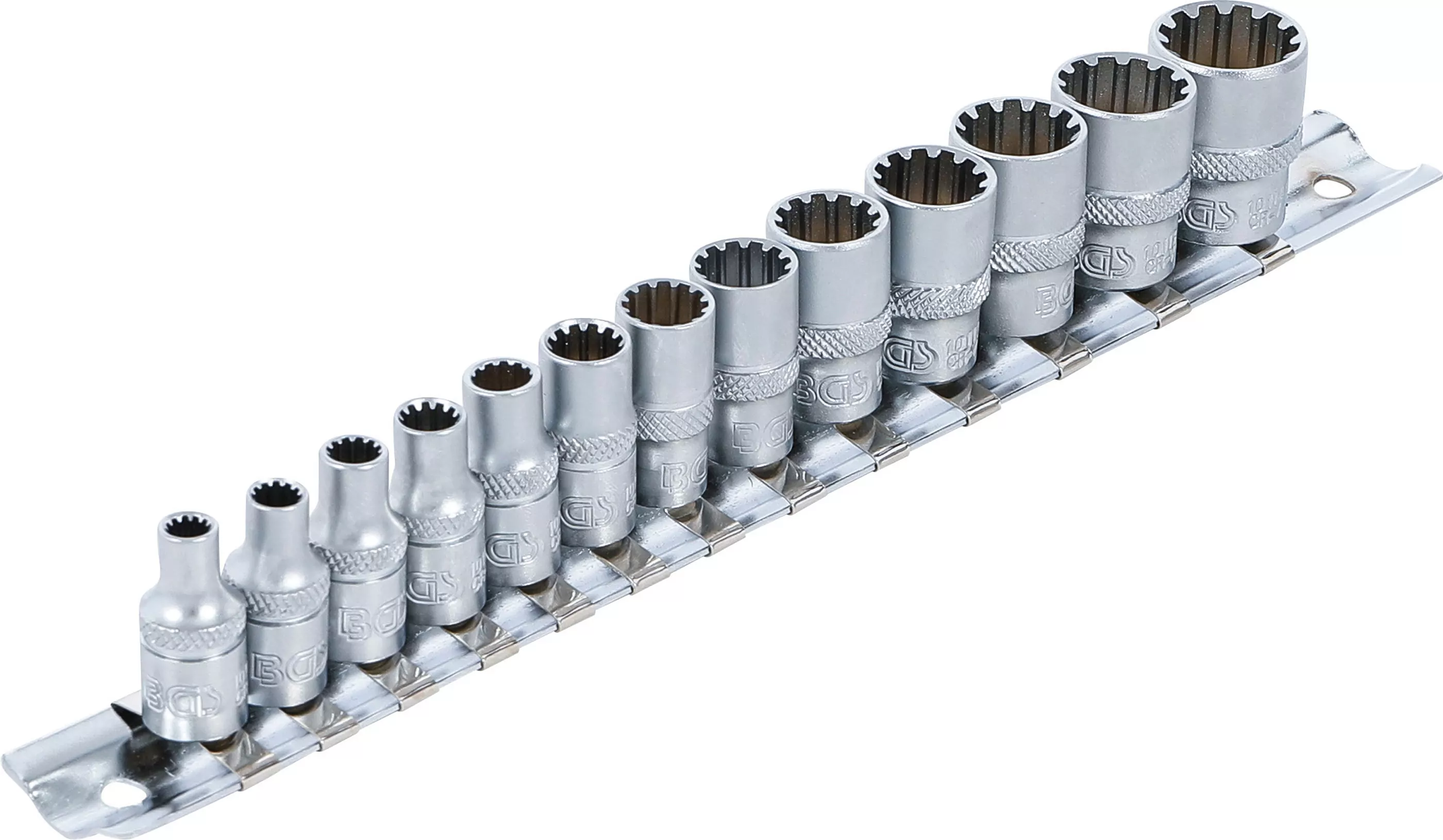 Steckschlüssel-Einsatz-Satz Gear Lock | Antrieb Innenvierkant 6,3 mm (1/4") | 13-tlg.