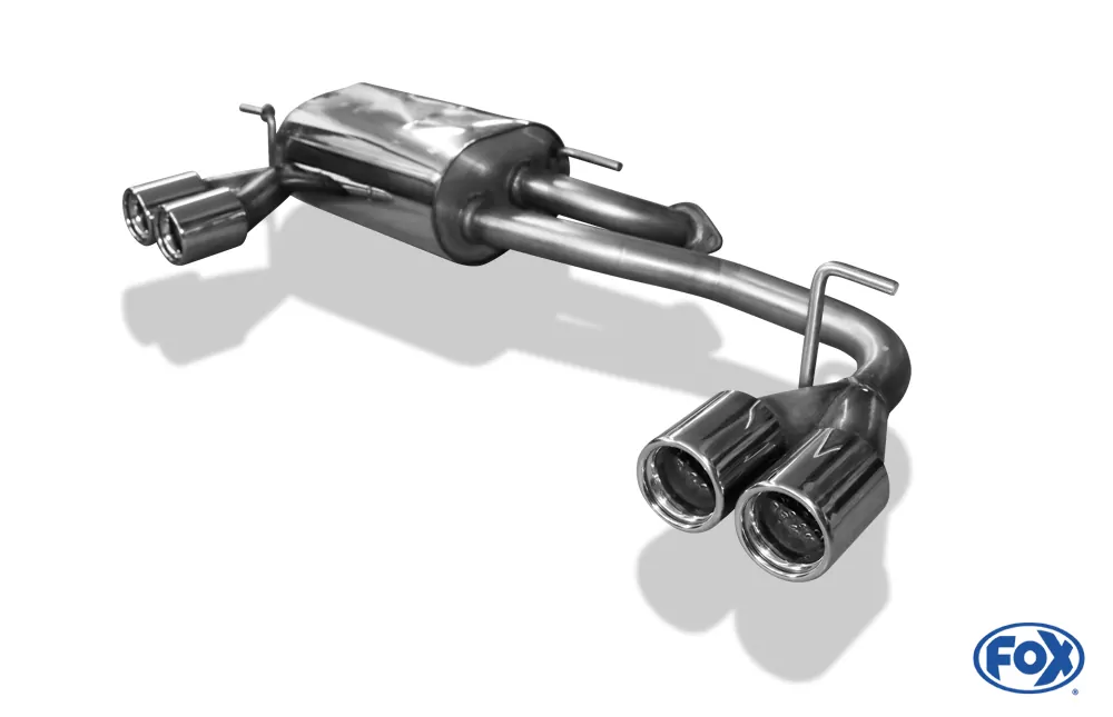 Subaru Justy II für Modelle mit nicht lackierter Stoßstange  Endschalldämpfer quer  Ausgang rechts/links - 2x76 Typ 13 rechts/links