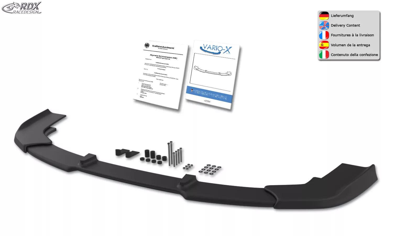 RDX Frontspoiler VARIO-X für OPEL Vectra C & Signum 2006+ OPC (Passend an OPC bzw. Fahrzeuge mit OPC Frontstoßstange) Frontlippe Front Ansatz Vorne Spoilerlippe