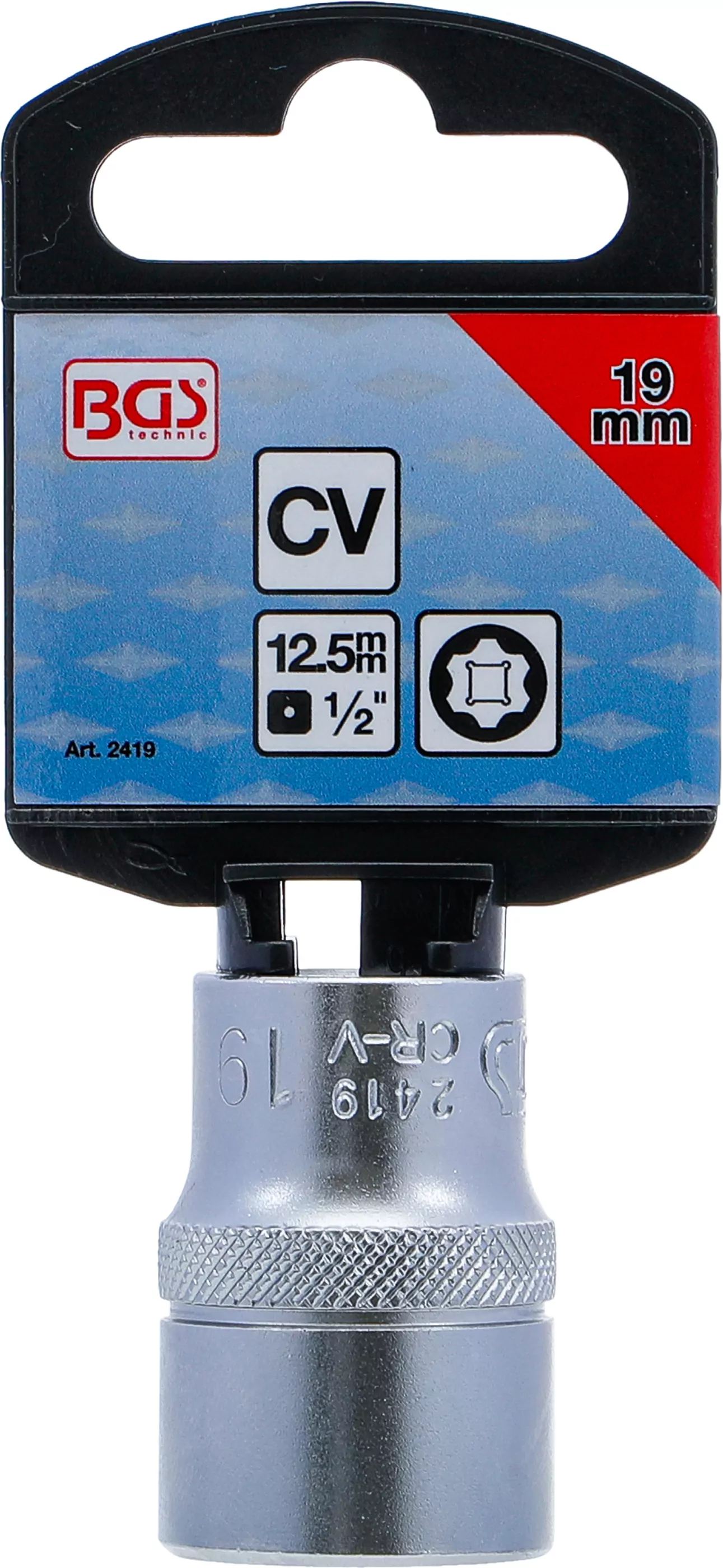 Steckschlüssel-Einsatz Super Lock | Antrieb Innenvierkant 12,5 mm (1/2") | SW 19 mm