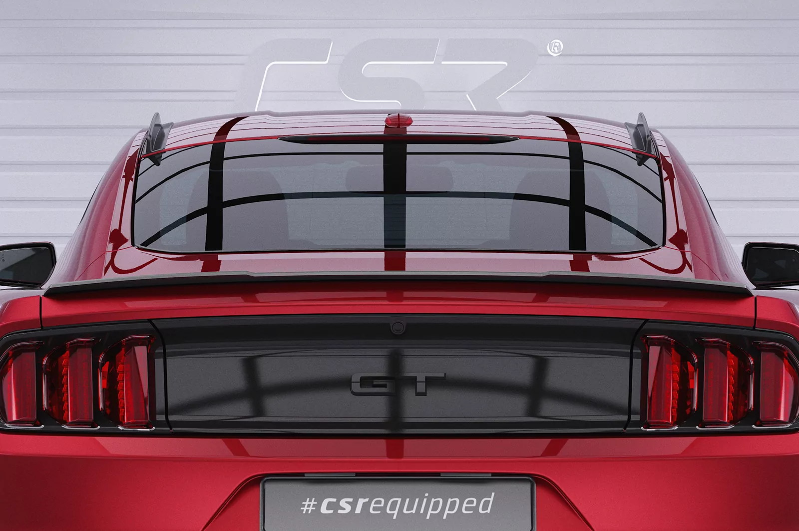 Heckflügel mit ABE für Ford Mustang VI HF727 Strukturiert (schwarz matt)