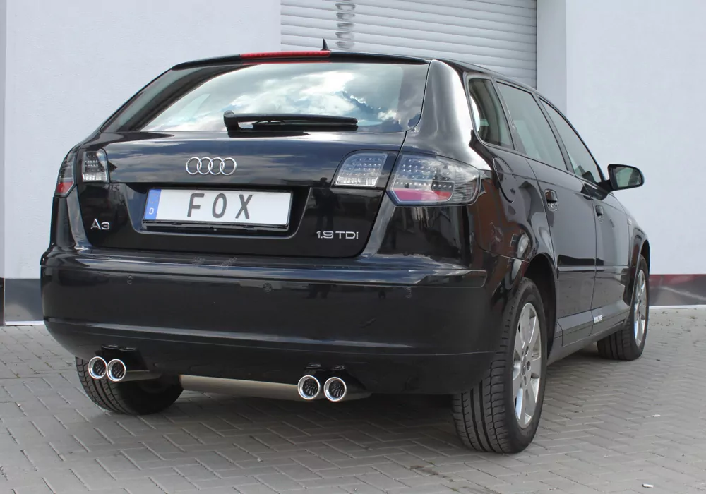 Audi A3 - 8P Sportback  Endschalldämpfer Ausgang rechts/links - 2x76 Typ 13 rechts/links