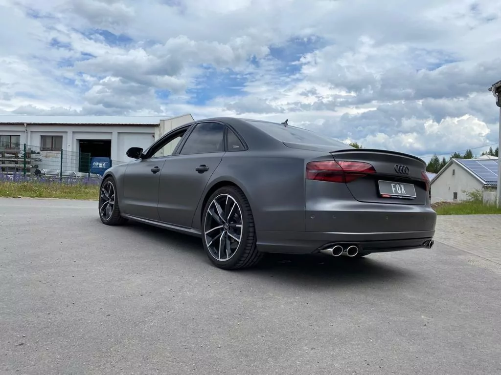 Audi S8 Typ 4H mit Abgasklappen  Endschalldämpfer rechts/links zweiflutig - 2x100x77 Typ 38 rechts/links