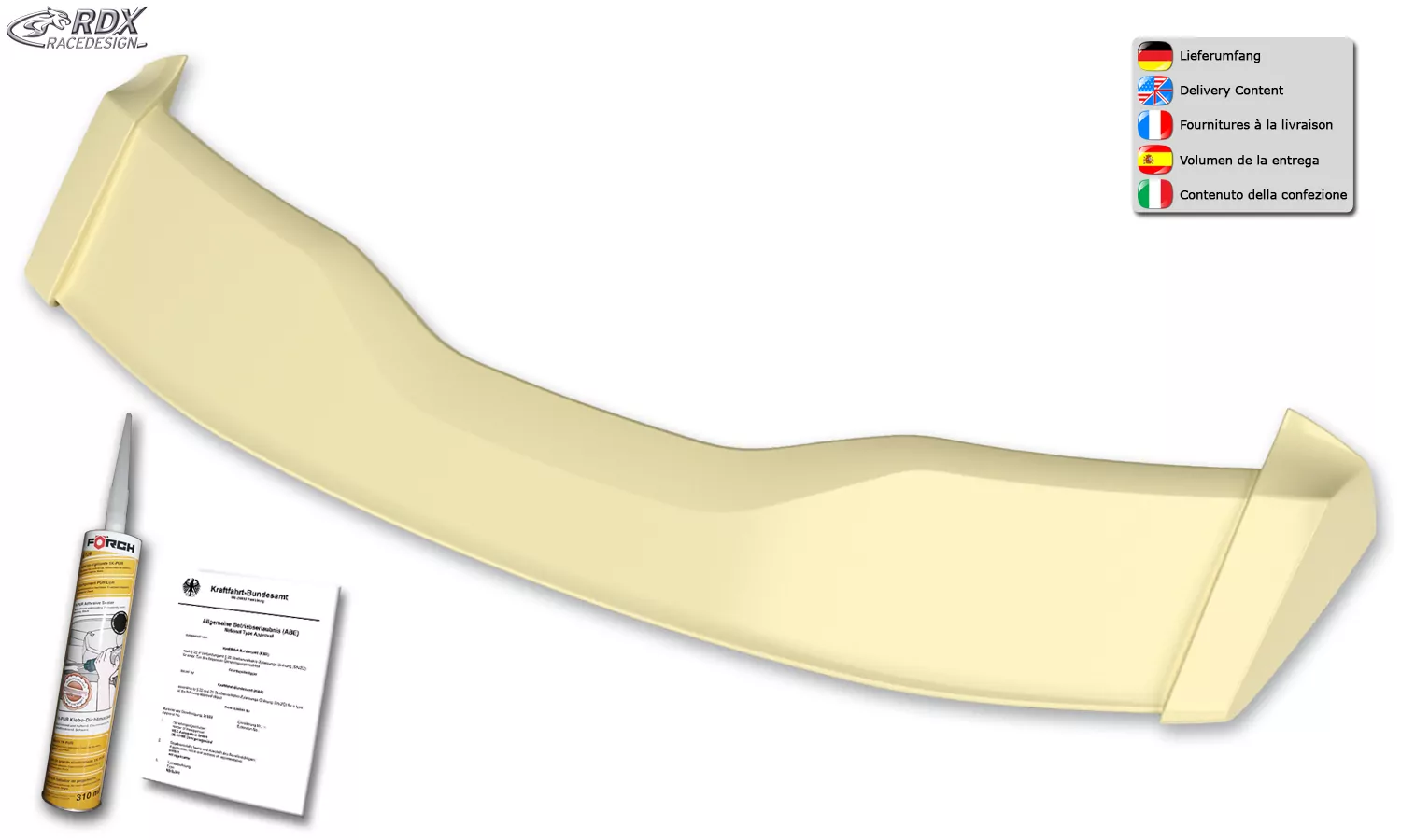 RDX Heckspoiler für FORD Focus 3 Turnier / Kombi Dachspoiler Spoiler